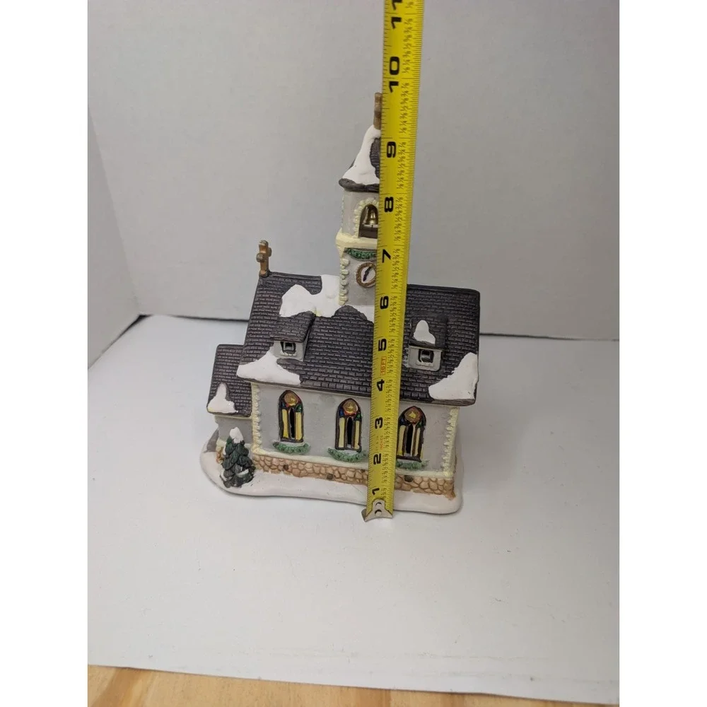Holiday Home Village Church #8220137 Bisque Porcelain Christmas Village